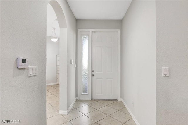 view of tiled entryway