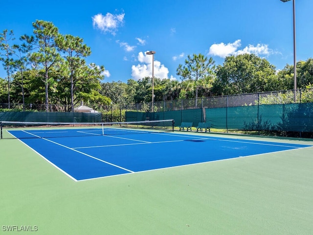 view of tennis court