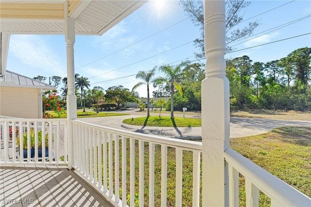 balcony with a porch