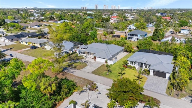 aerial view featuring a residential view