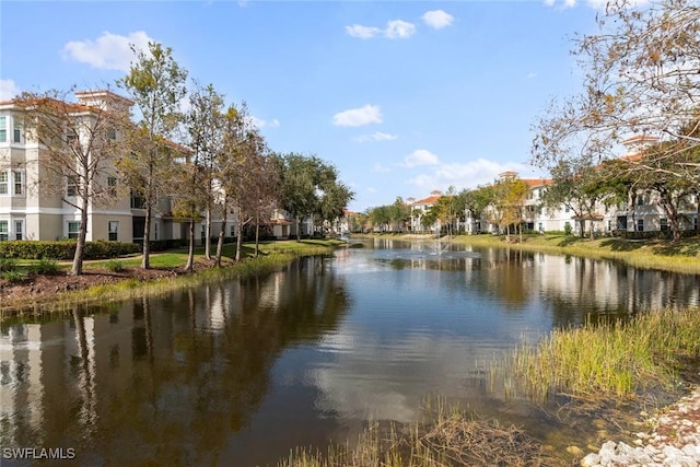 property view of water featuring a residential view