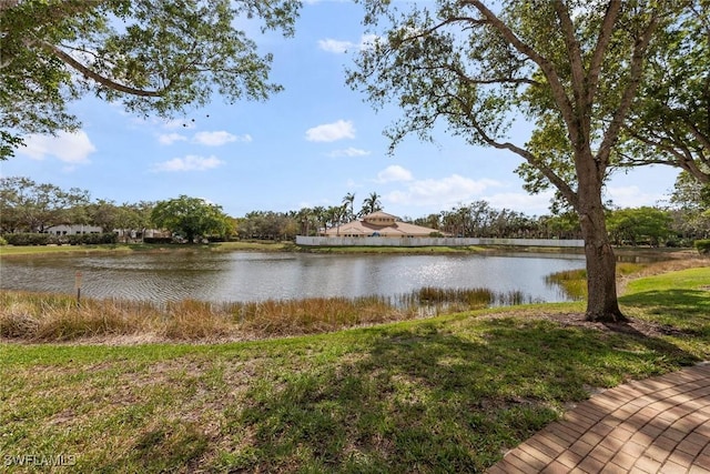 view of water feature