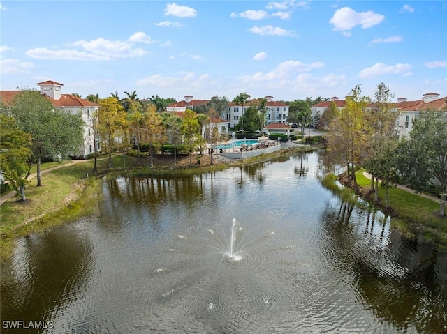 view of water feature