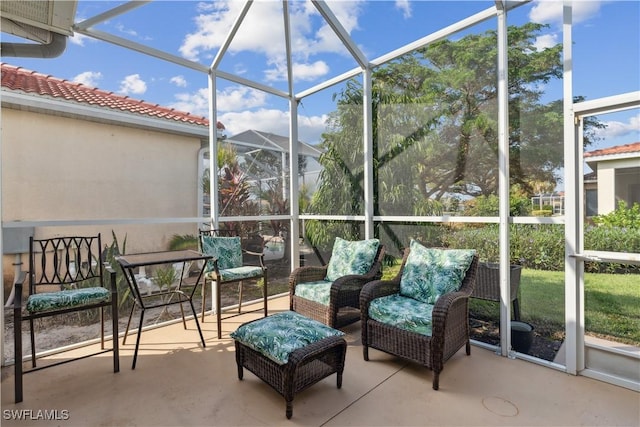 view of sunroom