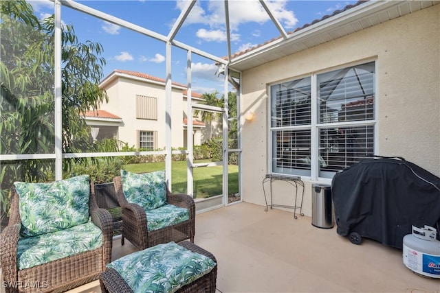 view of sunroom