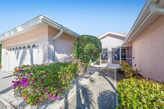 view of home's exterior featuring a garage