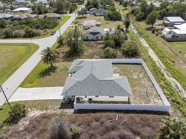 bird's eye view with a residential view