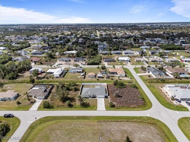 bird's eye view with a residential view