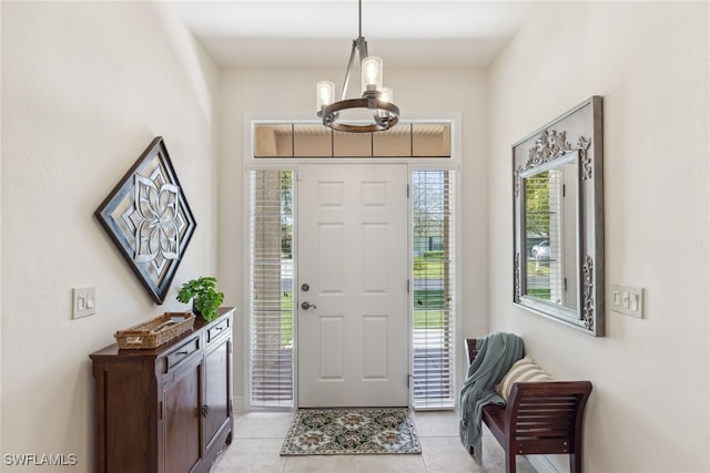 entryway featuring light tile patterned floors