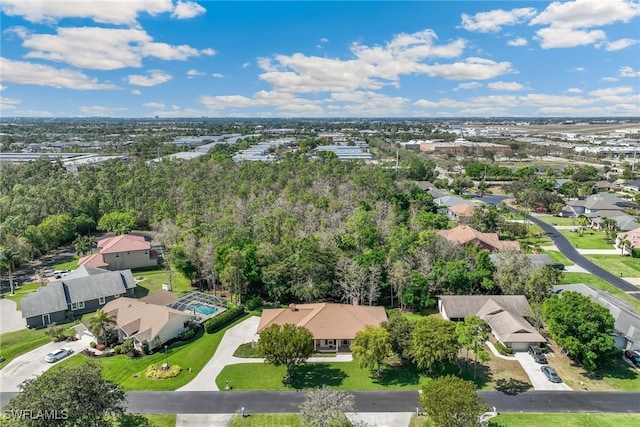 aerial view featuring a residential view