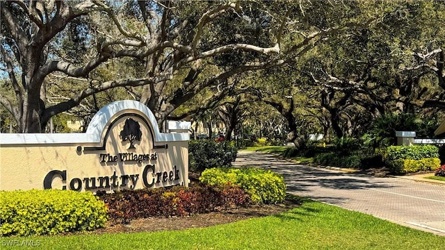 view of community sign