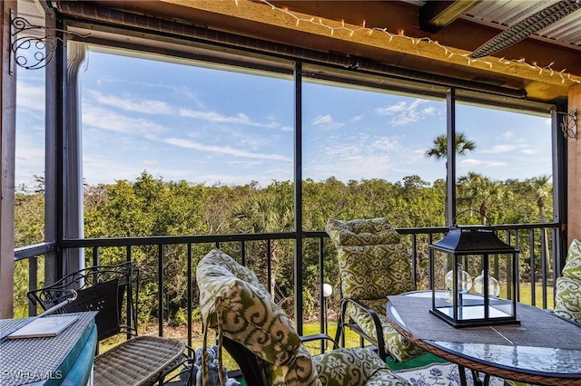 sunroom featuring a healthy amount of sunlight