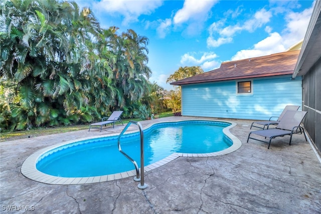 view of pool with a patio area