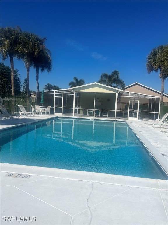 view of pool with a patio area