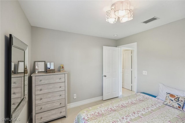 view of tiled bedroom