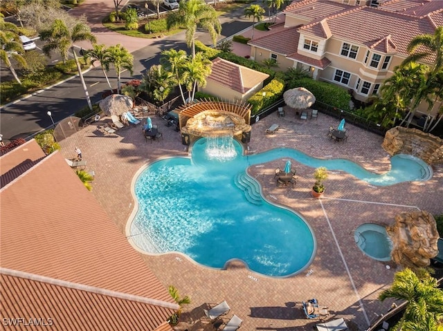 view of pool with a patio area