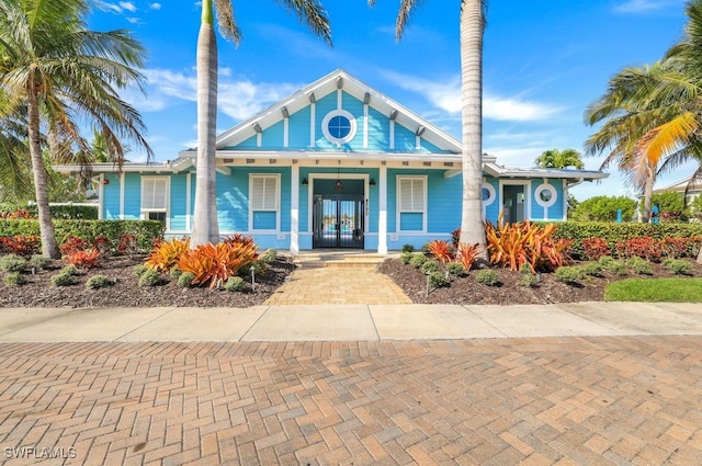 view of front of home with a porch