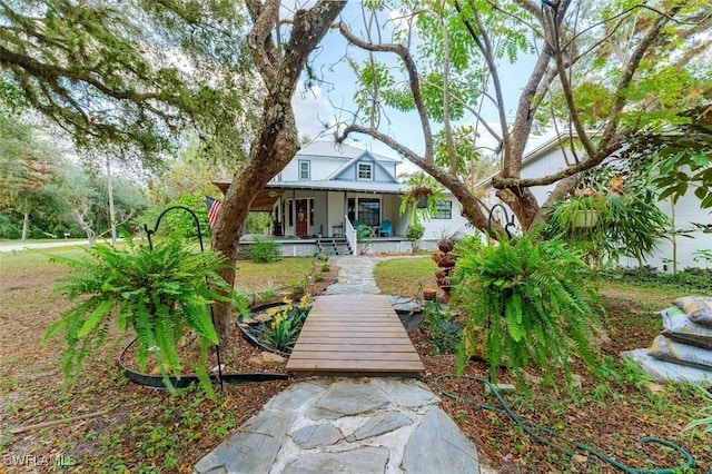 exterior space featuring a porch