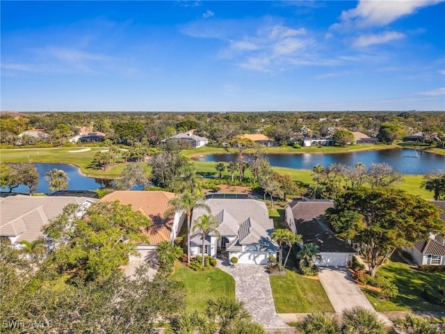 24973 Bay Cedar Dr, Bonita Springs, FL 34134 - birds eye view of property featuring a water view