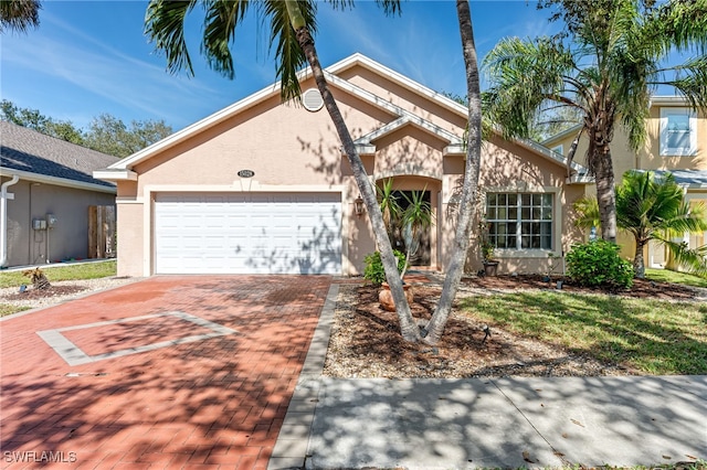 view of front of home featuring a garage