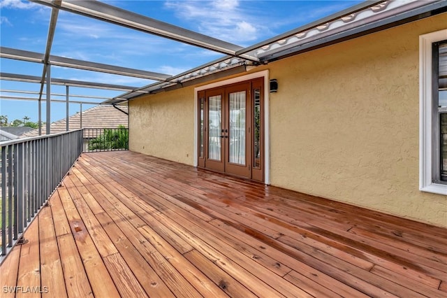 deck with french doors