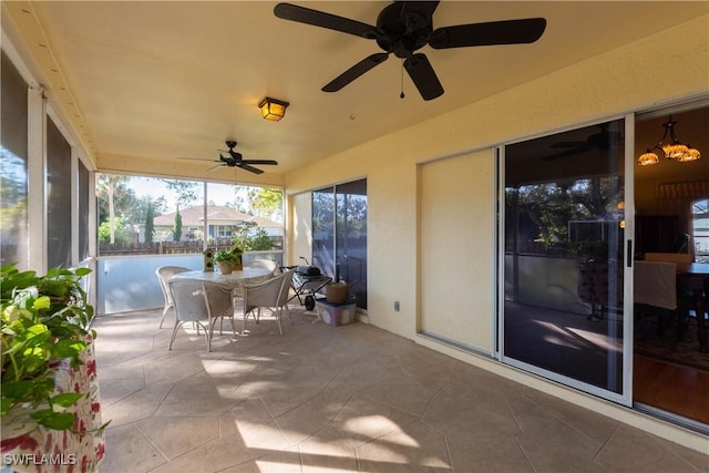 view of sunroom / solarium