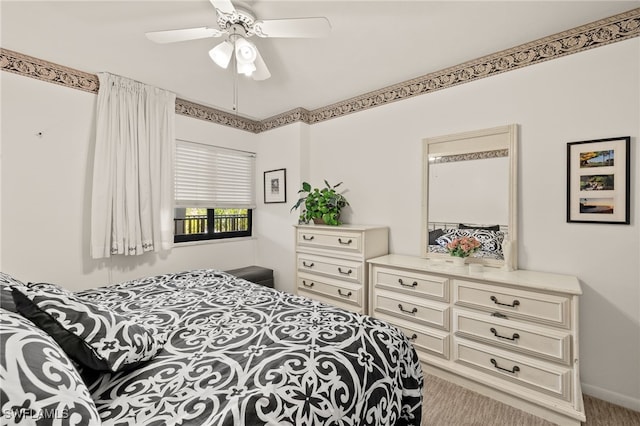 bedroom with ceiling fan