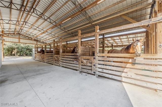 view of horse barn