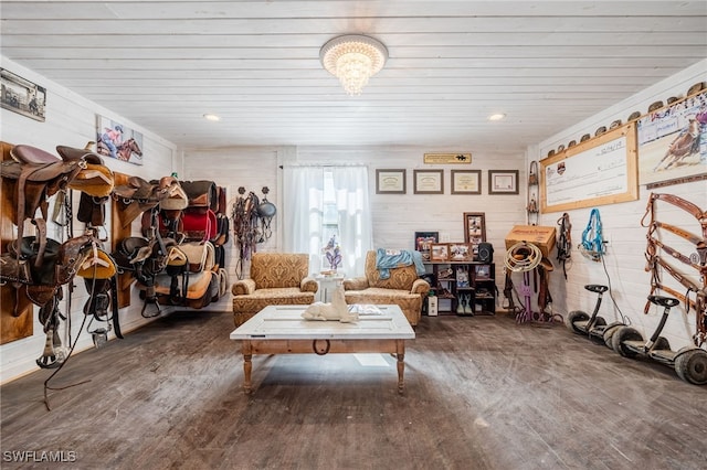 interior space with hardwood / wood-style floors