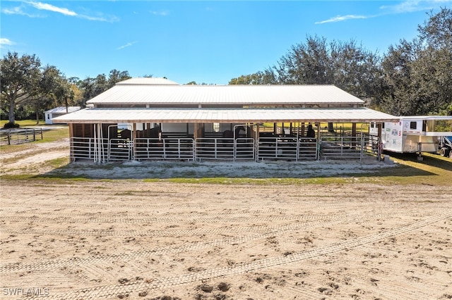 view of community featuring an outdoor structure