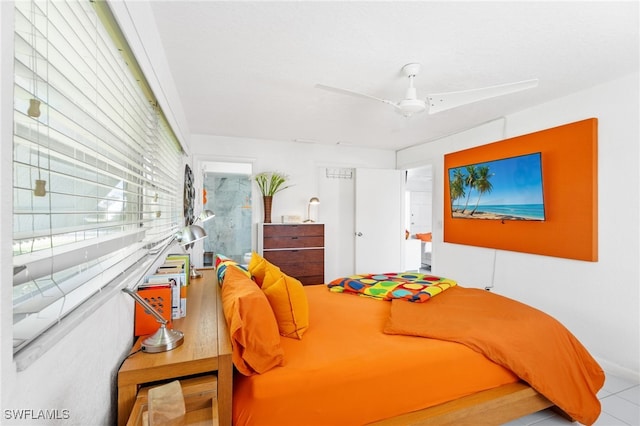 bedroom with ceiling fan