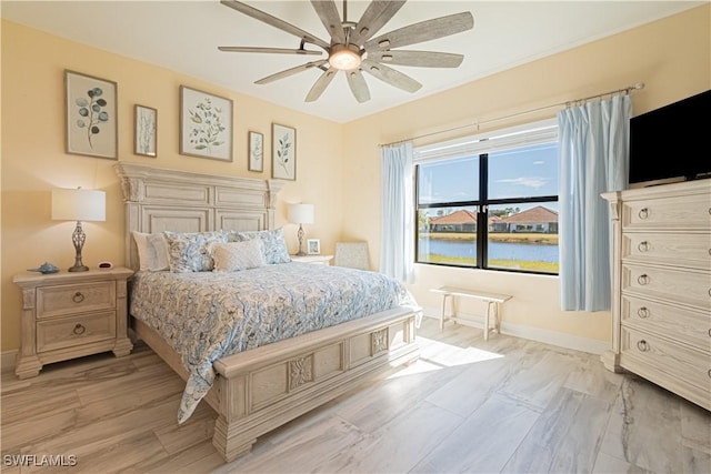 bedroom with ceiling fan