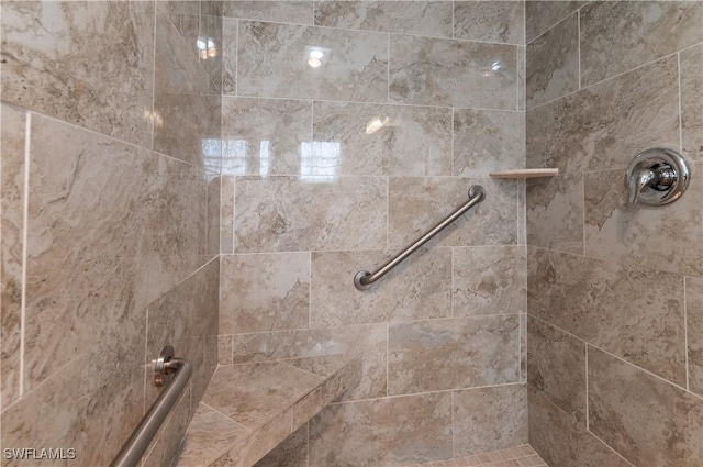 room details with tiled shower