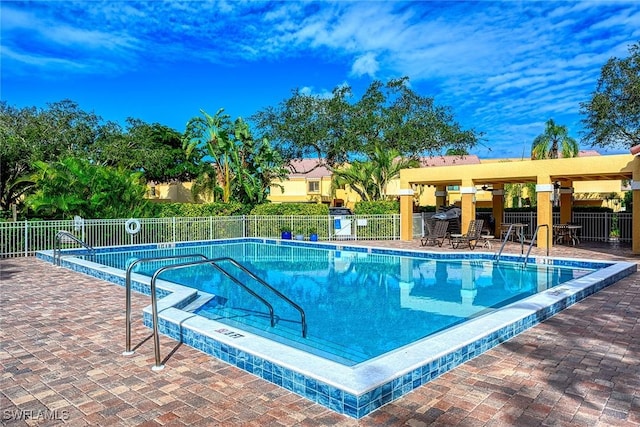 view of pool with a patio area