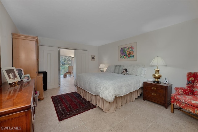 view of tiled bedroom