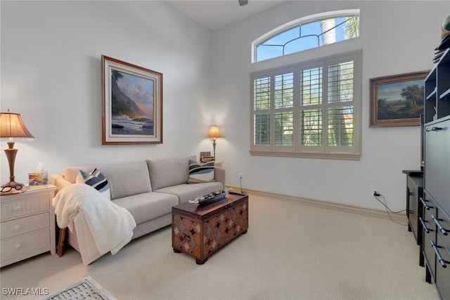 view of carpeted living room