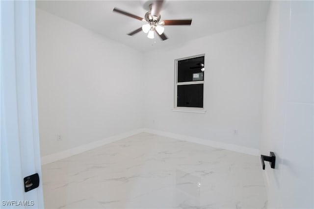 empty room with ceiling fan