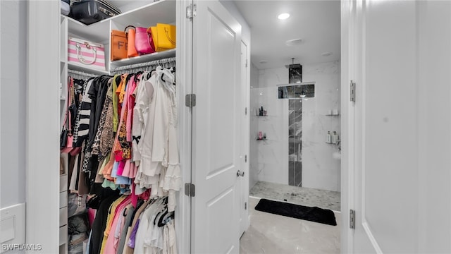 view of walk in closet