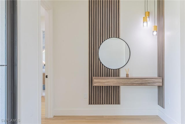 interior details with wood-type flooring