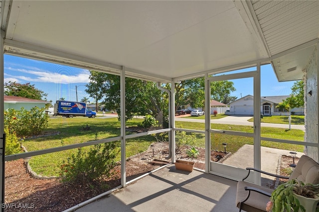 view of sunroom / solarium