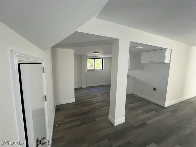 interior space featuring dark wood-type flooring