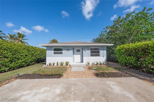 view of front of home with a patio