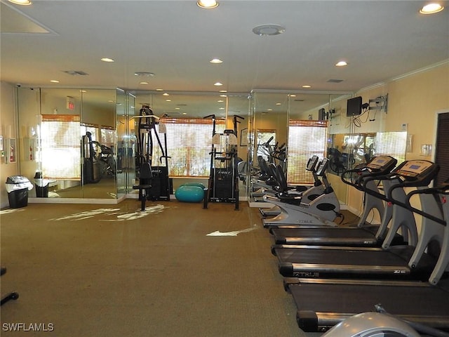 12571 Equestrian Cir Unit 902, Fort Myers, FL 33907 - gym featuring recessed lighting