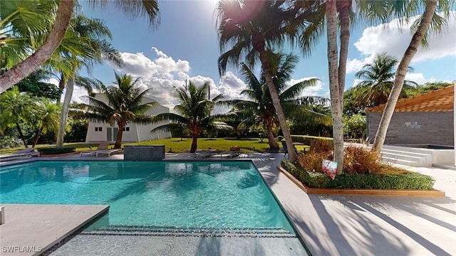 view of pool with a patio