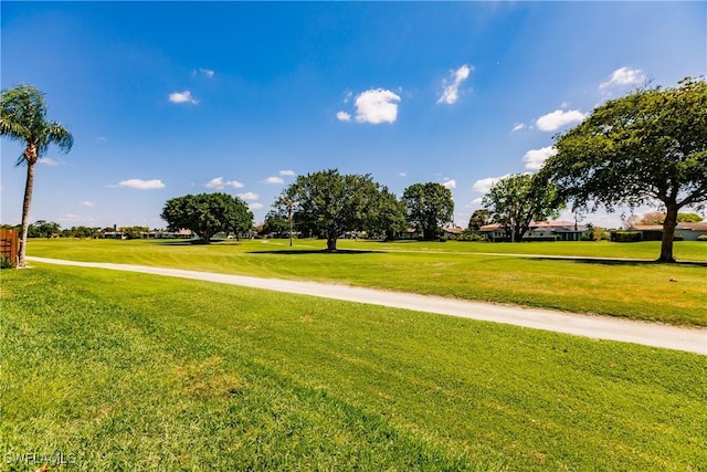 view of home's community featuring a yard