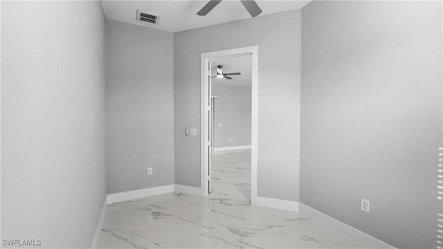 empty room with ceiling fan