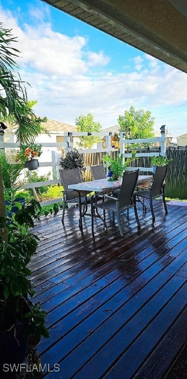 view of wooden deck