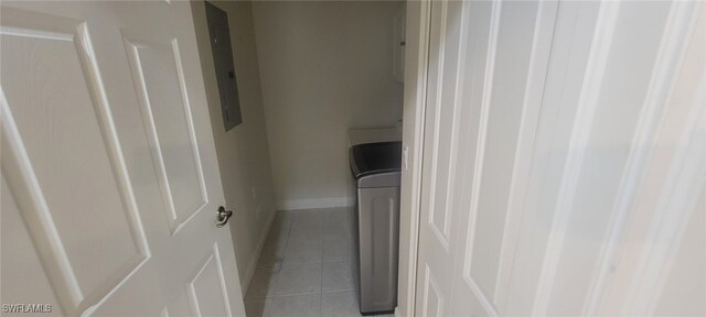 washroom with light tile patterned floors