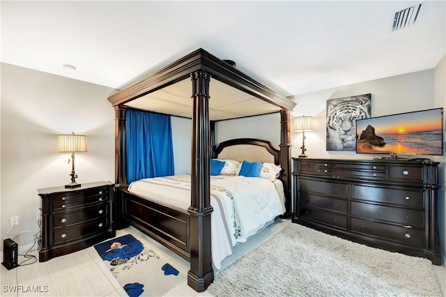 view of tiled bedroom