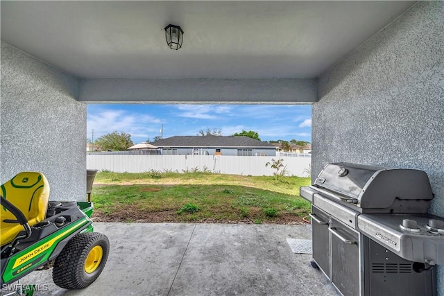 view of patio / terrace with area for grilling